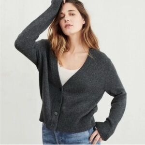 Jenni Kayne Charcoal Boyfriend Cardigan Sweater Size XL NWT